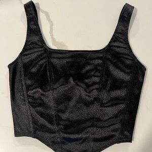 H&M black crop top size XS